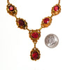 Ruby Lavalier Necklace set in Gold Tone, Vintage India by Vintage India - Vintage Meet Modern Vintage Jewelry - Chicago, Illinois - #oldhollywoodglamour #vintagemeetmodern #designervintage #jewelrybox #antiquejewelry #vintagejewelry