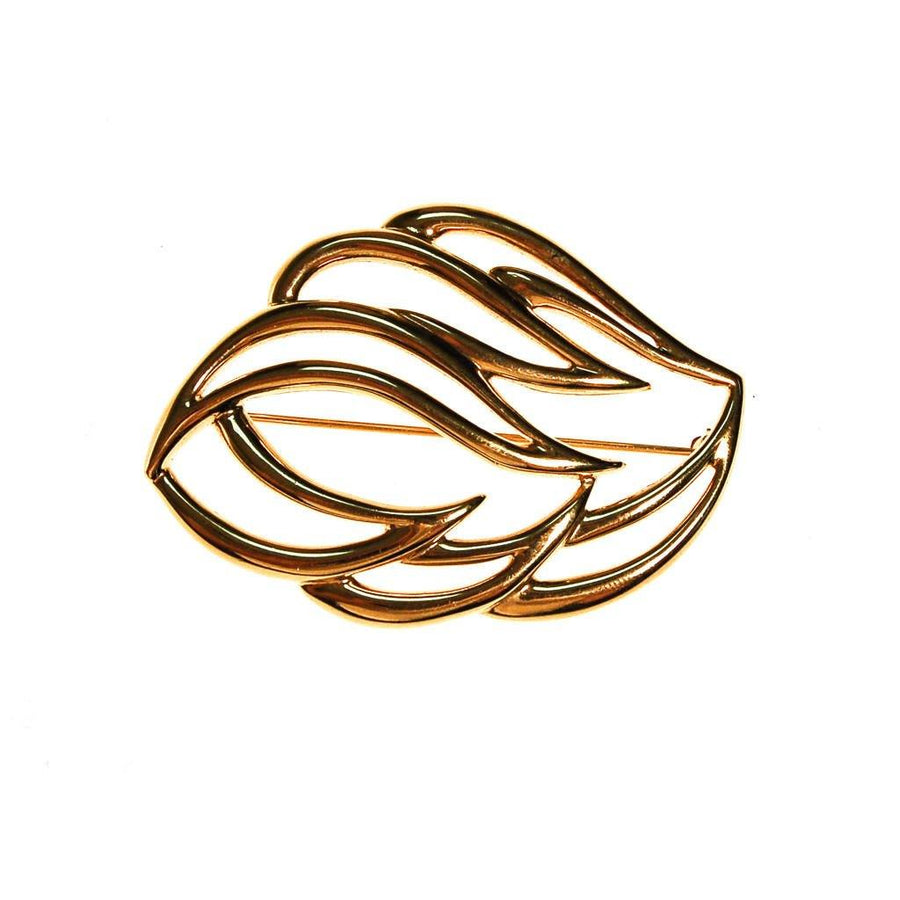 Monet Brooch, Gold by Monet - Vintage Meet Modern Vintage Jewelry - Chicago, Illinois - #oldhollywoodglamour #vintagemeetmodern #designervintage #jewelrybox #antiquejewelry #vintagejewelry