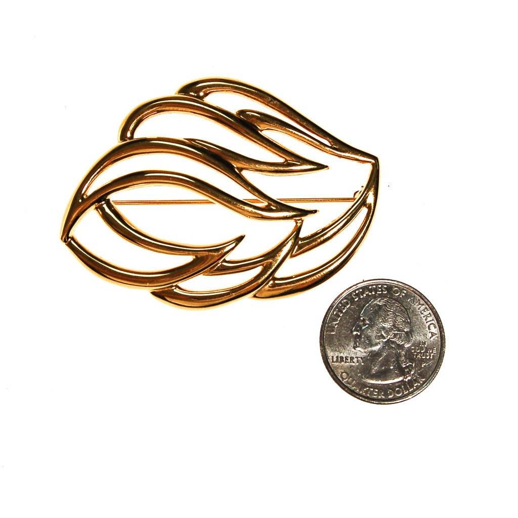 Monet Brooch, Gold by Monet - Vintage Meet Modern Vintage Jewelry - Chicago, Illinois - #oldhollywoodglamour #vintagemeetmodern #designervintage #jewelrybox #antiquejewelry #vintagejewelry