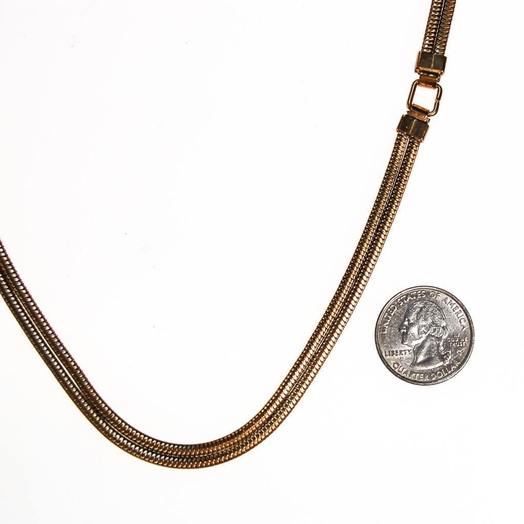 Gold tone Tassel Necklace, Multi-strand by unsigned - Vintage Meet Modern Vintage Jewelry - Chicago, Illinois - #oldhollywoodglamour #vintagemeetmodern #designervintage #jewelrybox #antiquejewelry #vintagejewelry