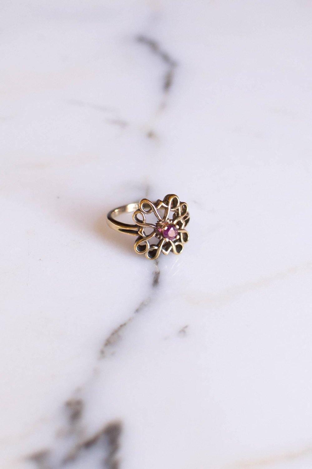 Sterling and Ruby Ring