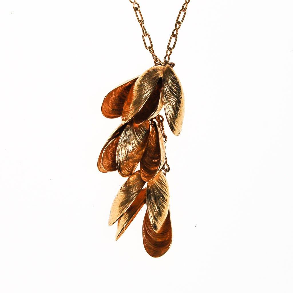Accessocraft NYC Gold Shell Statement Necklace by Accessocraft NYC - Vintage Meet Modern Vintage Jewelry - Chicago, Illinois - #oldhollywoodglamour #vintagemeetmodern #designervintage #jewelrybox #antiquejewelry #vintagejewelry