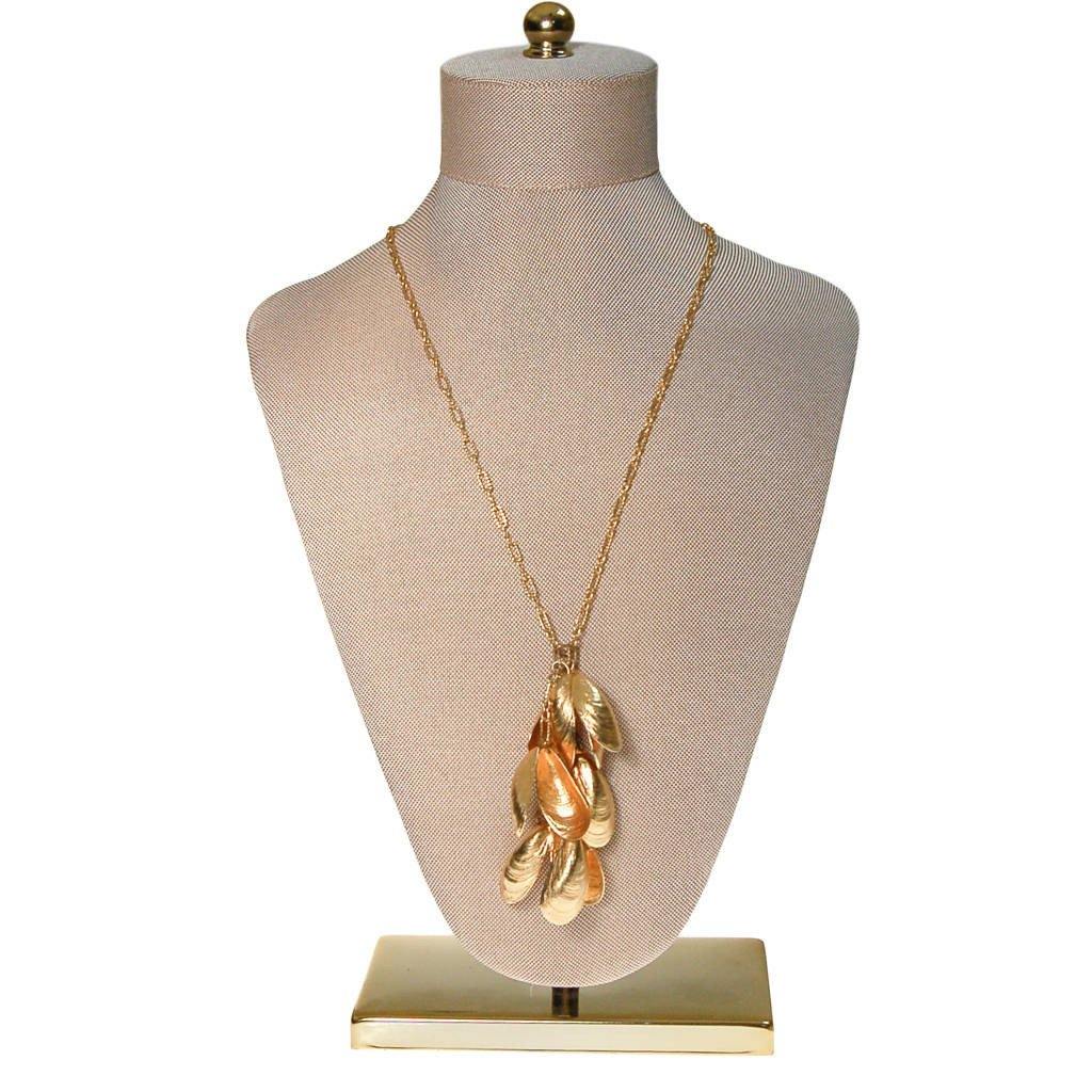 Accessocraft NYC Gold Shell Statement Necklace by Accessocraft NYC - Vintage Meet Modern Vintage Jewelry - Chicago, Illinois - #oldhollywoodglamour #vintagemeetmodern #designervintage #jewelrybox #antiquejewelry #vintagejewelry