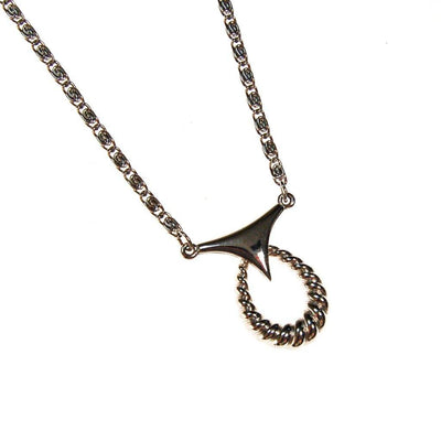 Crown Trifari Modernist Silver Pendant Necklace by Crown Trifari - Vintage Meet Modern Vintage Jewelry - Chicago, Illinois - #oldhollywoodglamour #vintagemeetmodern #designervintage #jewelrybox #antiquejewelry #vintagejewelry