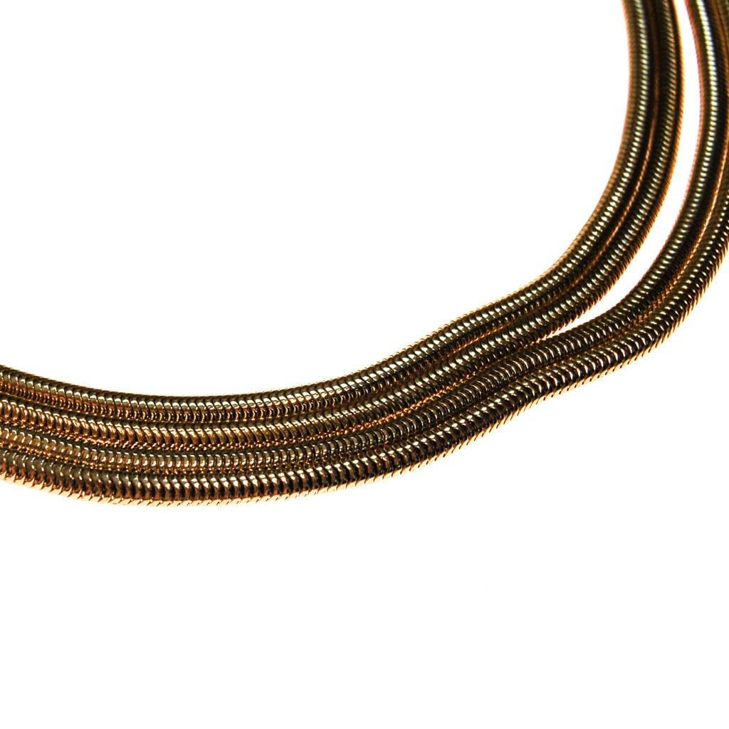 Gold Multi Strand Snake Chain Necklace by unsigned - Vintage Meet Modern Vintage Jewelry - Chicago, Illinois - #oldhollywoodglamour #vintagemeetmodern #designervintage #jewelrybox #antiquejewelry #vintagejewelry