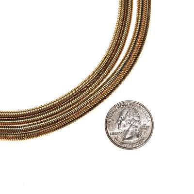 Gold Multi Strand Snake Chain Necklace by unsigned - Vintage Meet Modern Vintage Jewelry - Chicago, Illinois - #oldhollywoodglamour #vintagemeetmodern #designervintage #jewelrybox #antiquejewelry #vintagejewelry