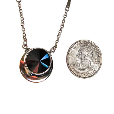 Sarah Coventry Faceted Hematite Pendant Necklace by Sarah Coventry - Vintage Meet Modern Vintage Jewelry - Chicago, Illinois - #oldhollywoodglamour #vintagemeetmodern #designervintage #jewelrybox #antiquejewelry #vintagejewelry