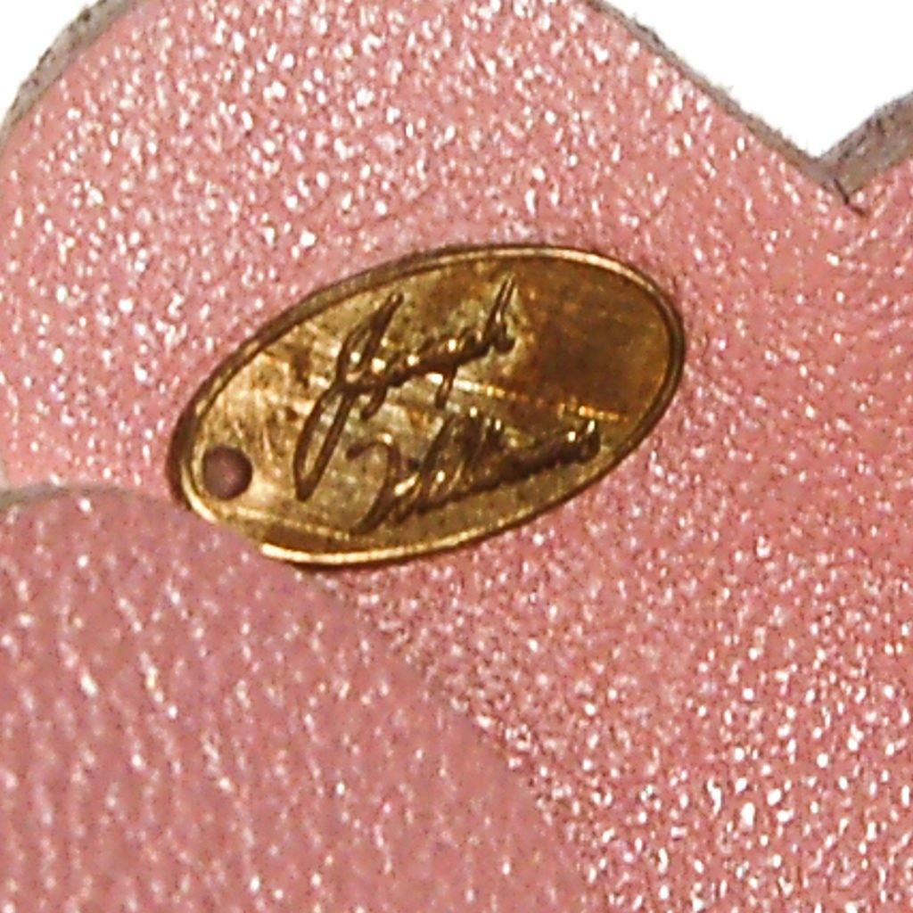 Pink leather flower brooch with Fresh Water Pearls by Joseph Williams by Joseph Williams - Vintage Meet Modern Vintage Jewelry - Chicago, Illinois - #oldhollywoodglamour #vintagemeetmodern #designervintage #jewelrybox #antiquejewelry #vintagejewelry