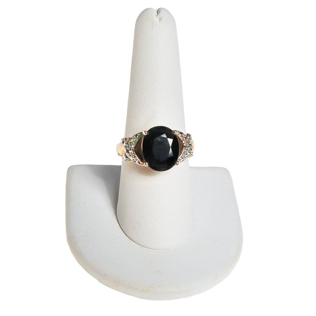 Oval Sapphire Solitaire Ring with Milgrain Band Detail by Sapphire - Vintage Meet Modern Vintage Jewelry - Chicago, Illinois - #oldhollywoodglamour #vintagemeetmodern #designervintage #jewelrybox #antiquejewelry #vintagejewelry