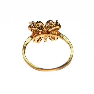 Butterfly Ring, Angel Skin Coral by unsigned - Vintage Meet Modern Vintage Jewelry - Chicago, Illinois - #oldhollywoodglamour #vintagemeetmodern #designervintage #jewelrybox #antiquejewelry #vintagejewelry