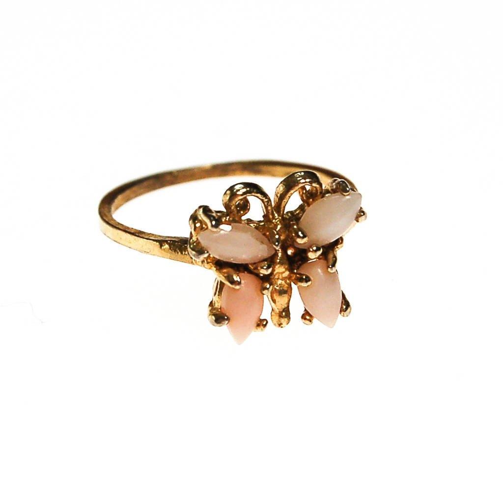 Butterfly Ring, Angel Skin Coral