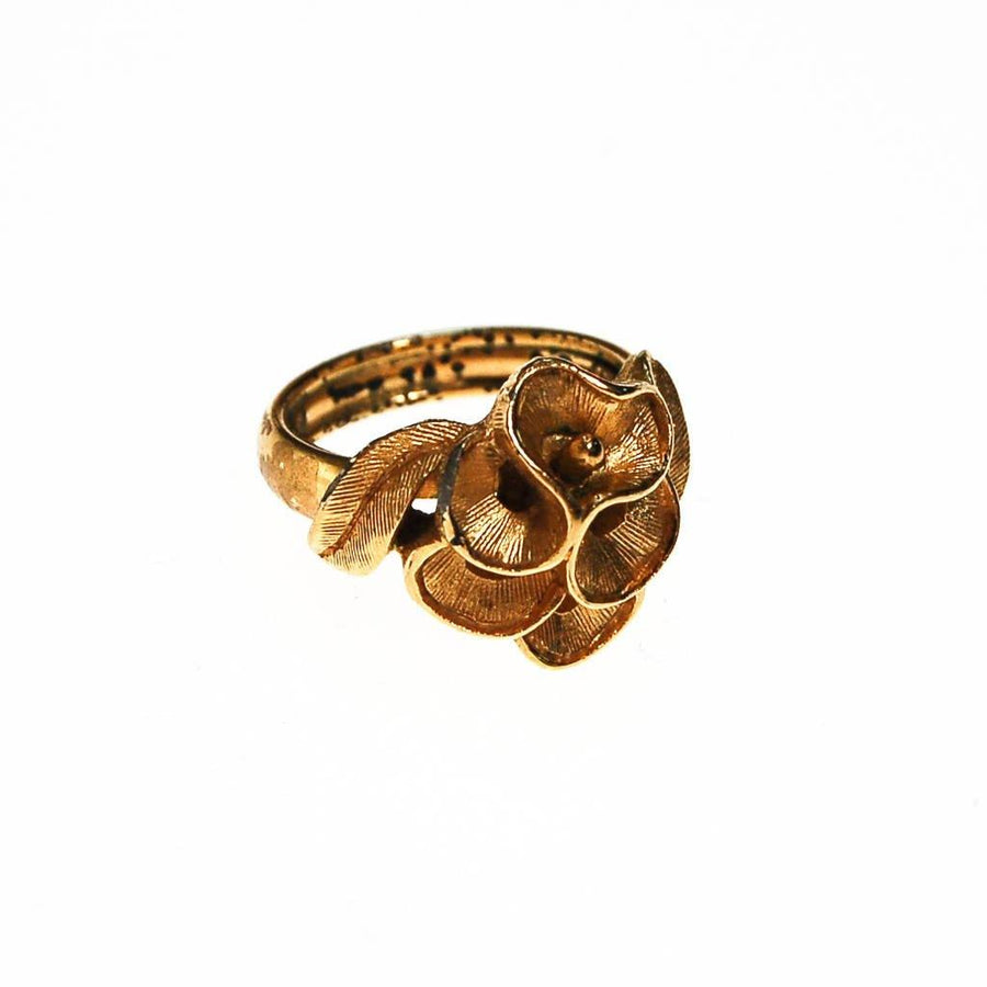 Crown Trifari Ring with Gold Knot by Crown Trifari - Vintage Meet Modern Vintage Jewelry - Chicago, Illinois - #oldhollywoodglamour #vintagemeetmodern #designervintage #jewelrybox #antiquejewelry #vintagejewelry