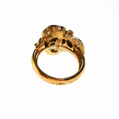 Crown Trifari Ring with Gold Knot by Crown Trifari - Vintage Meet Modern Vintage Jewelry - Chicago, Illinois - #oldhollywoodglamour #vintagemeetmodern #designervintage #jewelrybox #antiquejewelry #vintagejewelry