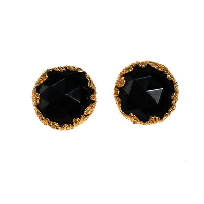Jonne House of Schrager Black and Gold Clip Earrings by House of Schrager - Vintage Meet Modern Vintage Jewelry - Chicago, Illinois - #oldhollywoodglamour #vintagemeetmodern #designervintage #jewelrybox #antiquejewelry #vintagejewelry