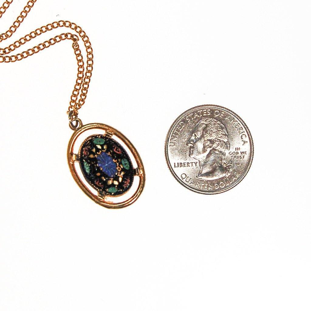 Sarah Coventry Mosaic Pendant Necklace by Sarah Coventry - Vintage Meet Modern Vintage Jewelry - Chicago, Illinois - #oldhollywoodglamour #vintagemeetmodern #designervintage #jewelrybox #antiquejewelry #vintagejewelry