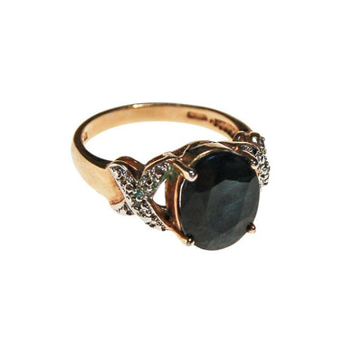 Oval Sapphire Solitaire Ring with Milgrain Band Detail by Sapphire - Vintage Meet Modern Vintage Jewelry - Chicago, Illinois - #oldhollywoodglamour #vintagemeetmodern #designervintage #jewelrybox #antiquejewelry #vintagejewelry