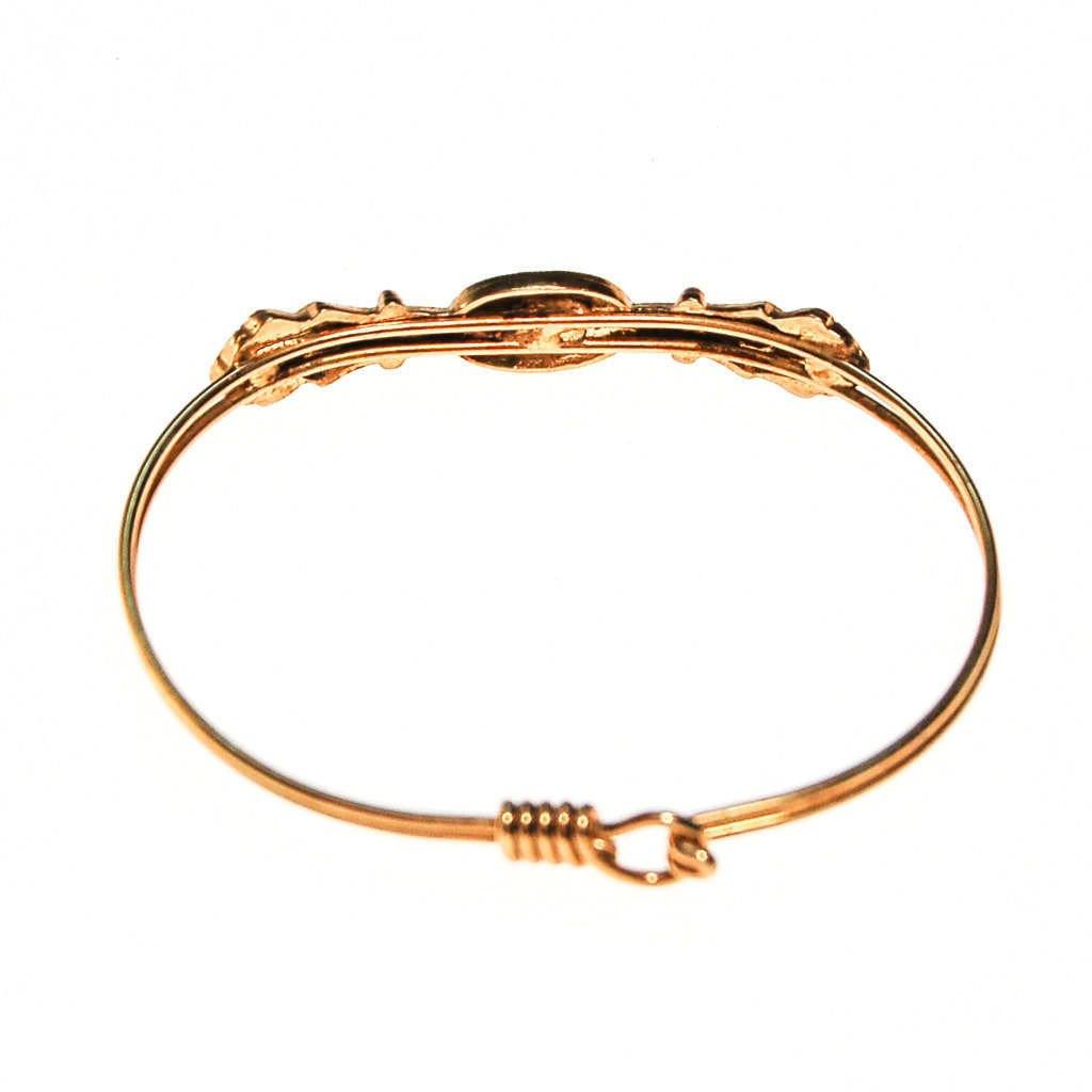 Victorian Revival Bangle Bracelet with Opal Rhinestone, Turquoise Cabochons, and Seed Pearls by Victorian Revival - Vintage Meet Modern Vintage Jewelry - Chicago, Illinois - #oldhollywoodglamour #vintagemeetmodern #designervintage #jewelrybox #antiquejewelry #vintagejewelry