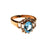 Blue Topaz and CZ Statement Ring