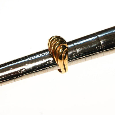 Gold Cable Style Dome Statement Ring by unsigned - Vintage Meet Modern Vintage Jewelry - Chicago, Illinois - #oldhollywoodglamour #vintagemeetmodern #designervintage #jewelrybox #antiquejewelry #vintagejewelry
