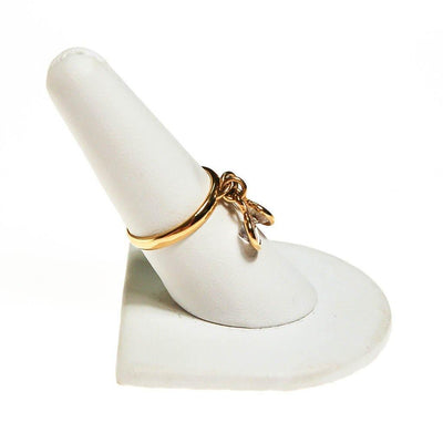 Dangling Crystal Charm Band Ring by 1980s - Vintage Meet Modern Vintage Jewelry - Chicago, Illinois - #oldhollywoodglamour #vintagemeetmodern #designervintage #jewelrybox #antiquejewelry #vintagejewelry
