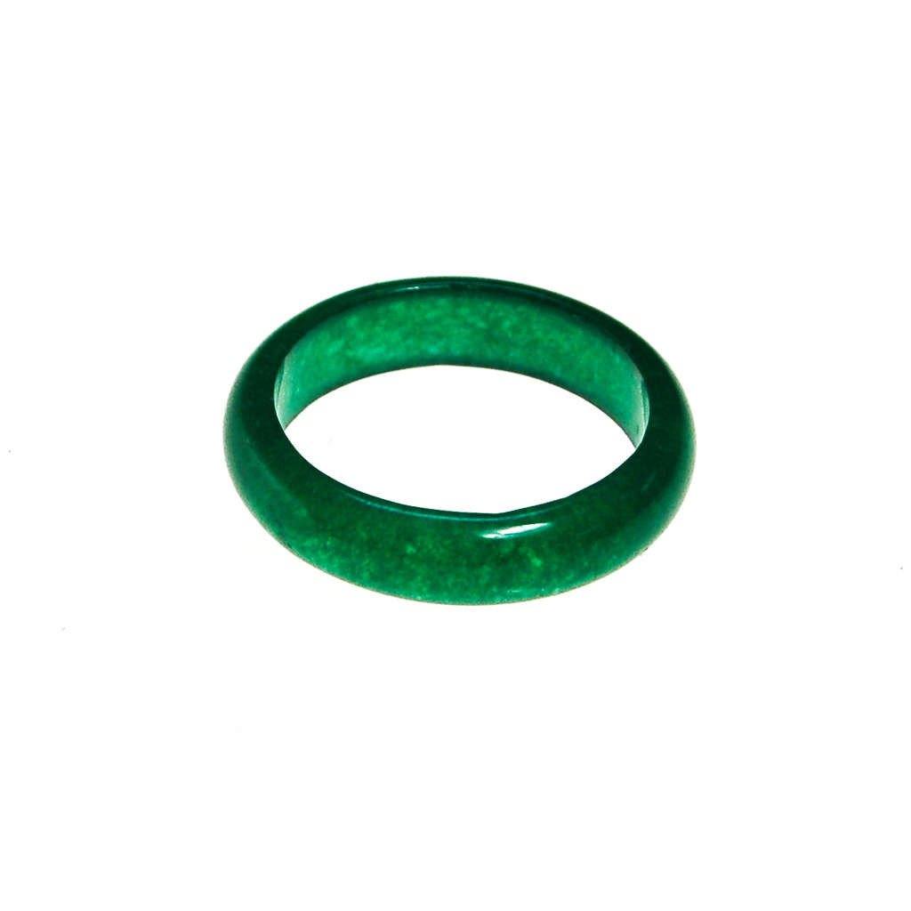 Green Jade Band Ring
