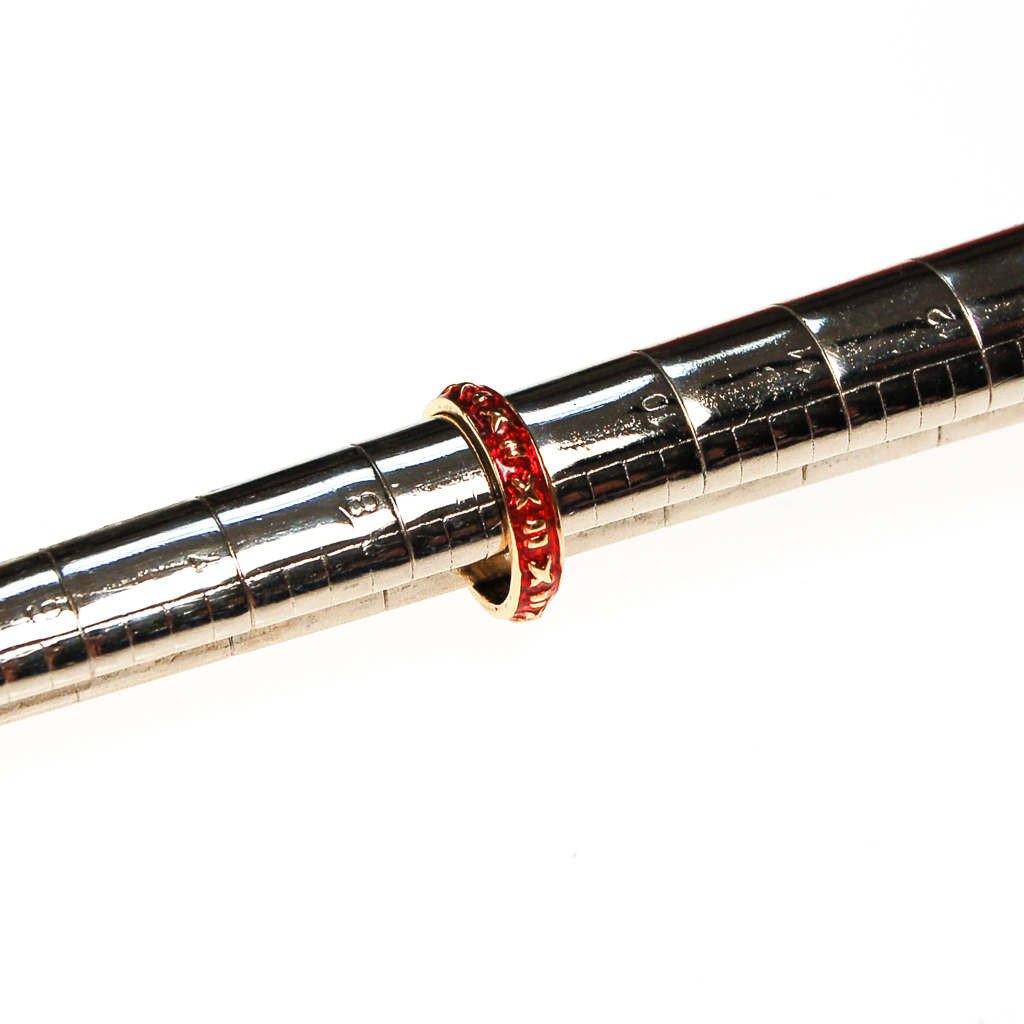 Red Enamel Ring Stacking Ring set Gold Tone by Unsigned Beauty - Vintage Meet Modern Vintage Jewelry - Chicago, Illinois - #oldhollywoodglamour #vintagemeetmodern #designervintage #jewelrybox #antiquejewelry #vintagejewelry