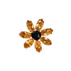 Yellow and Black Rhinestone Sunflower Scatter Pin by Unsigned Beauty - Vintage Meet Modern Vintage Jewelry - Chicago, Illinois - #oldhollywoodglamour #vintagemeetmodern #designervintage #jewelrybox #antiquejewelry #vintagejewelry