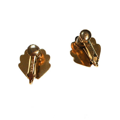 Napier Gold Shell Earrings by Napier - Vintage Meet Modern Vintage Jewelry - Chicago, Illinois - #oldhollywoodglamour #vintagemeetmodern #designervintage #jewelrybox #antiquejewelry #vintagejewelry
