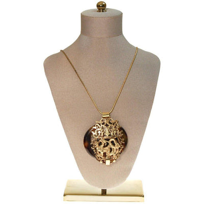Massive Chinese Dragon and Tortoise Statement Necklace, Long Pendant by unsigned - Vintage Meet Modern Vintage Jewelry - Chicago, Illinois - #oldhollywoodglamour #vintagemeetmodern #designervintage #jewelrybox #antiquejewelry #vintagejewelry