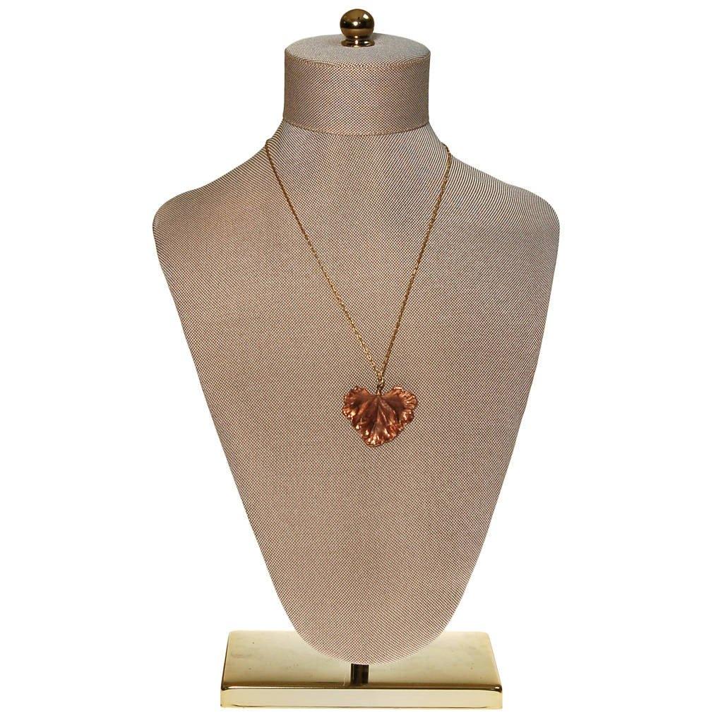 Copper Ginkgo Leaf Necklace by unsigned - Vintage Meet Modern Vintage Jewelry - Chicago, Illinois - #oldhollywoodglamour #vintagemeetmodern #designervintage #jewelrybox #antiquejewelry #vintagejewelry