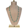 Crystal Bead Necklace, Aqua Bezel Set by unsigned - Vintage Meet Modern Vintage Jewelry - Chicago, Illinois - #oldhollywoodglamour #vintagemeetmodern #designervintage #jewelrybox #antiquejewelry #vintagejewelry