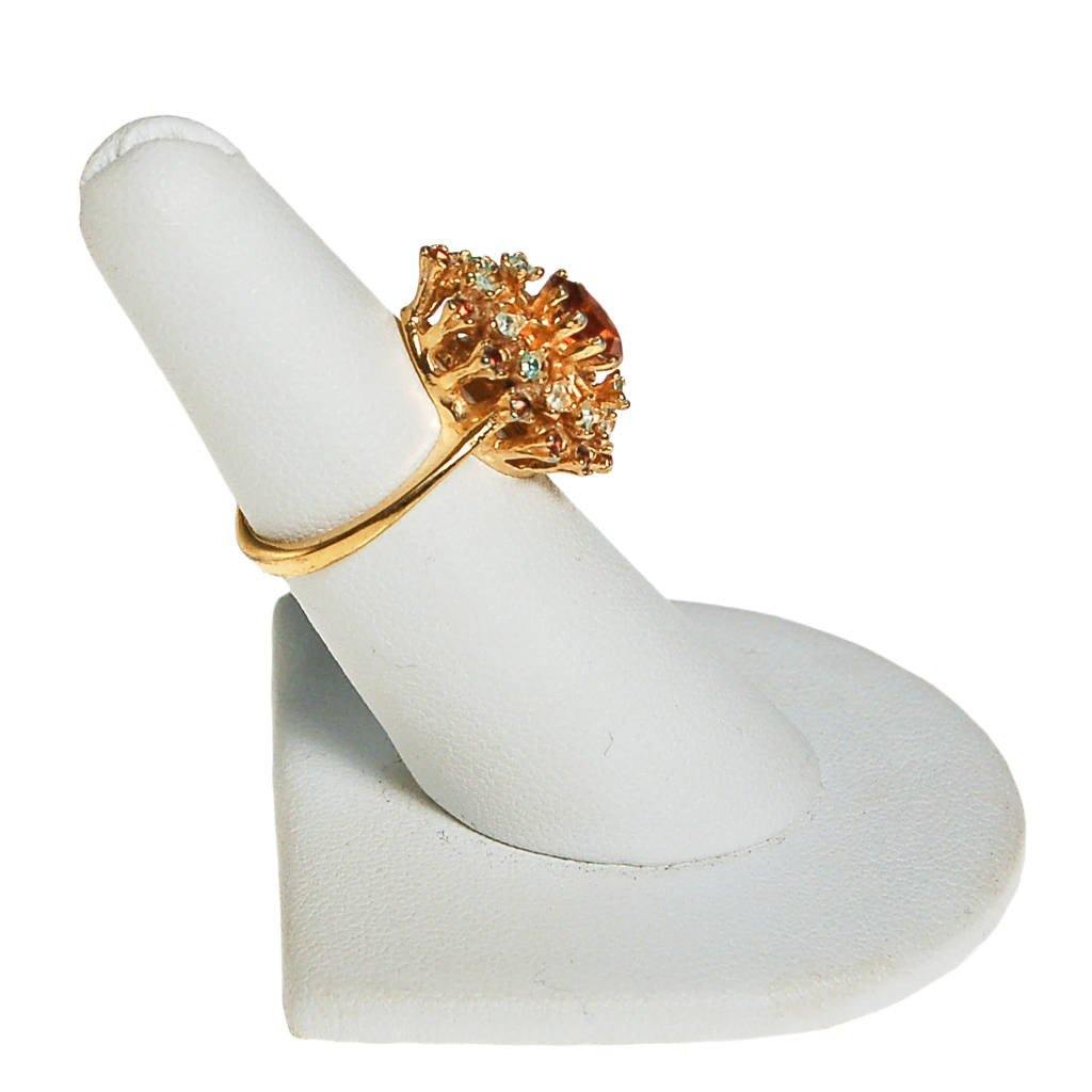 Smokey Topaz Crystal And CZ Cocktail Ring by unsigned - Vintage Meet Modern Vintage Jewelry - Chicago, Illinois - #oldhollywoodglamour #vintagemeetmodern #designervintage #jewelrybox #antiquejewelry #vintagejewelry