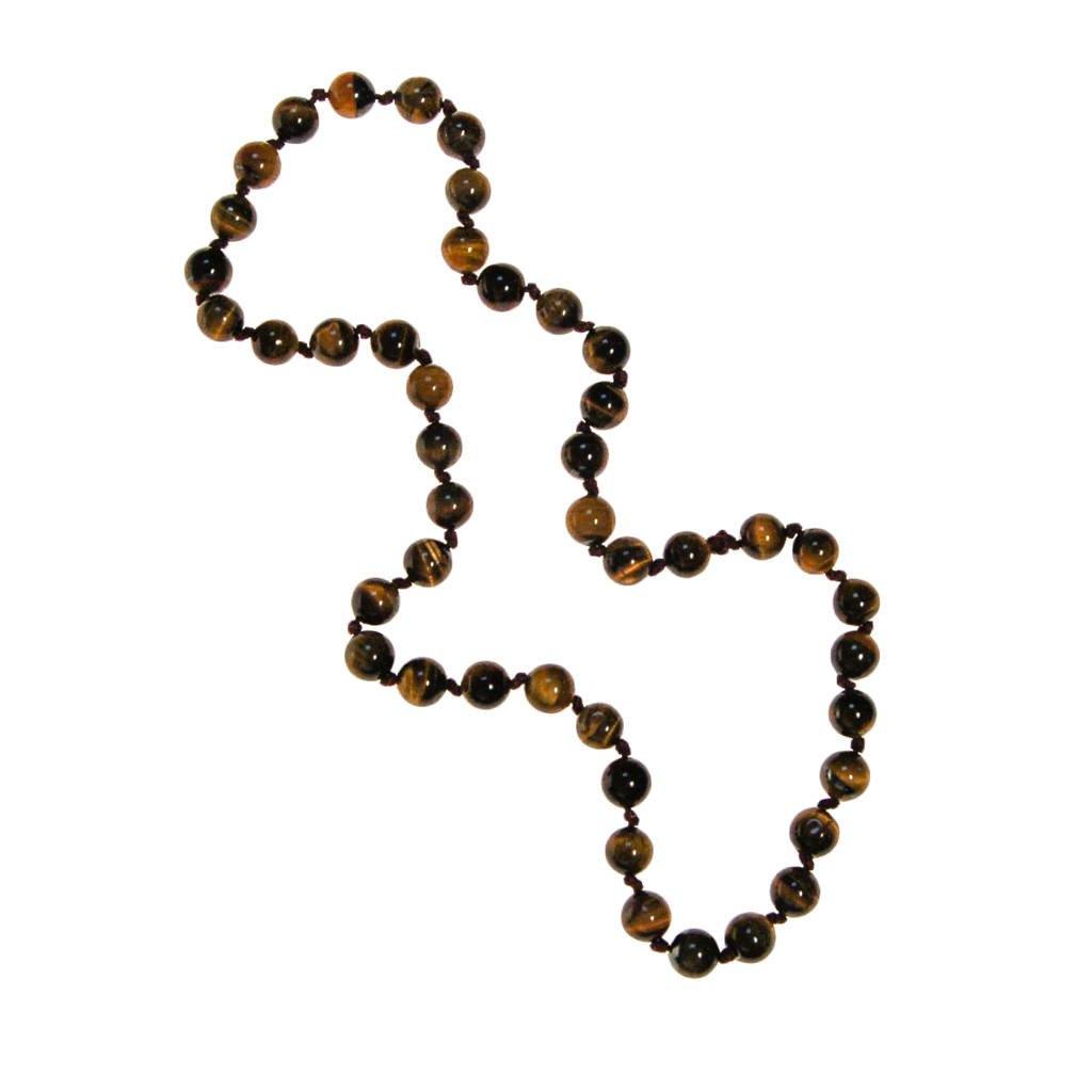 Tigers Eye Beaded Necklace by unsigned - Vintage Meet Modern Vintage Jewelry - Chicago, Illinois - #oldhollywoodglamour #vintagemeetmodern #designervintage #jewelrybox #antiquejewelry #vintagejewelry