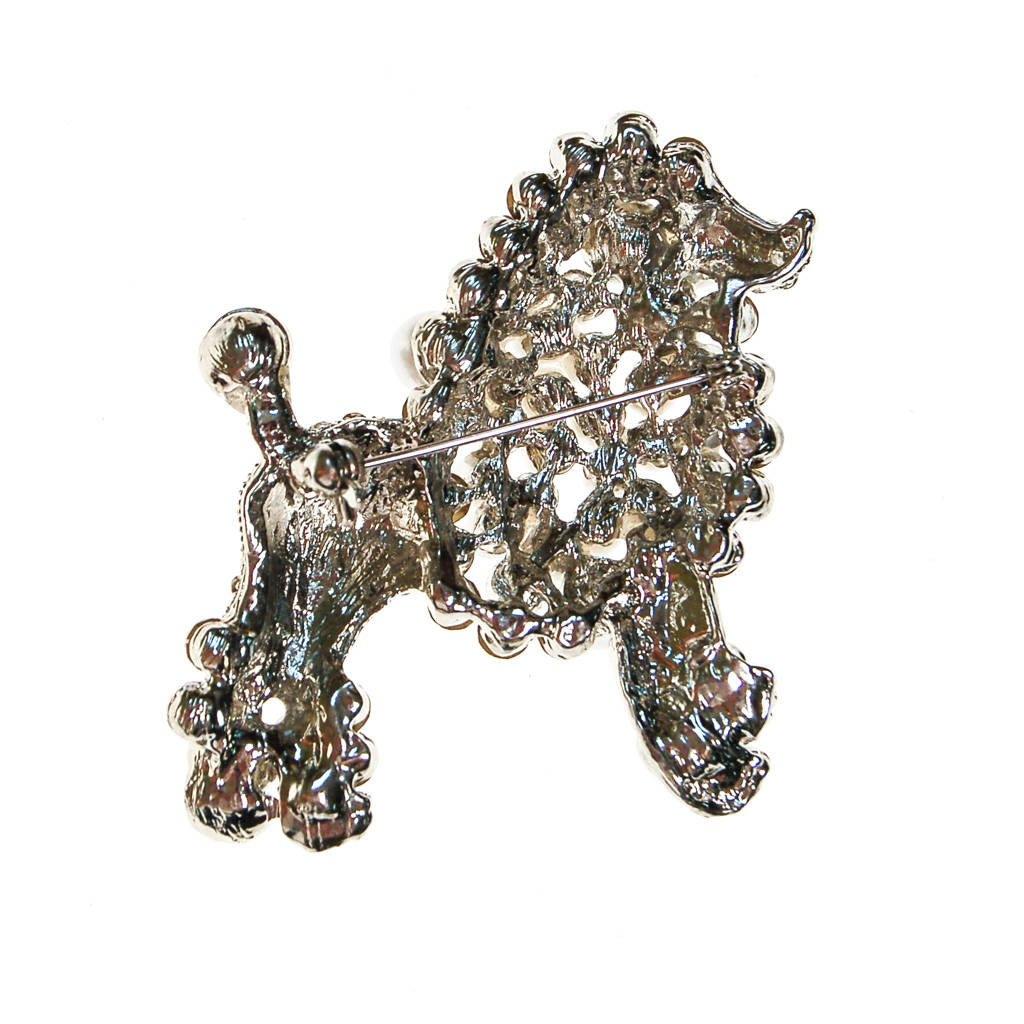 Pearl and Rhinestone Poodle Brooch by Unsigned Beauty - Vintage Meet Modern Vintage Jewelry - Chicago, Illinois - #oldhollywoodglamour #vintagemeetmodern #designervintage #jewelrybox #antiquejewelry #vintagejewelry