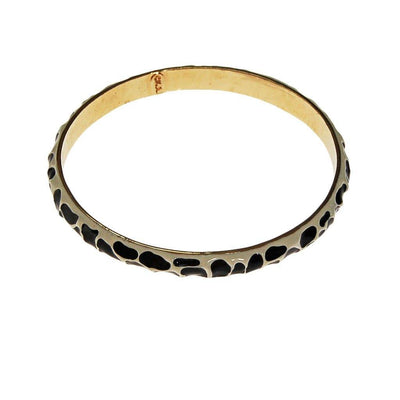 Black and White Zebra Bangle Bracelet by Kenneth Jay Lane by Kenneth Jay Lane - Vintage Meet Modern Vintage Jewelry - Chicago, Illinois - #oldhollywoodglamour #vintagemeetmodern #designervintage #jewelrybox #antiquejewelry #vintagejewelry