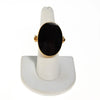 Vendome Black Glass Statement Ring by Vendome - Vintage Meet Modern Vintage Jewelry - Chicago, Illinois - #oldhollywoodglamour #vintagemeetmodern #designervintage #jewelrybox #antiquejewelry #vintagejewelry