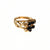 Black Onyx and Gold Tone Ring