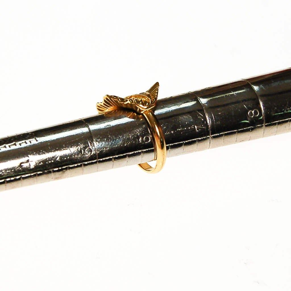 Gold Fluted Ring with Rhinestones by 1960s - Vintage Meet Modern Vintage Jewelry - Chicago, Illinois - #oldhollywoodglamour #vintagemeetmodern #designervintage #jewelrybox #antiquejewelry #vintagejewelry