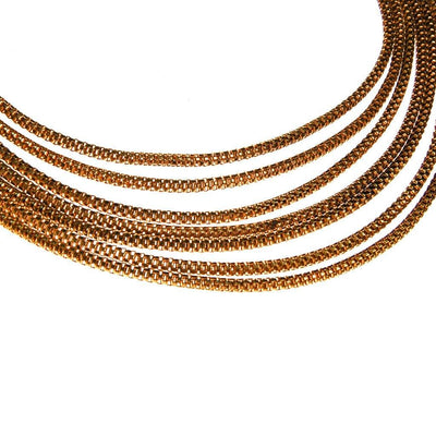 1940s Gold Multi Strand Chain Necklace by 1940s - Vintage Meet Modern Vintage Jewelry - Chicago, Illinois - #oldhollywoodglamour #vintagemeetmodern #designervintage #jewelrybox #antiquejewelry #vintagejewelry