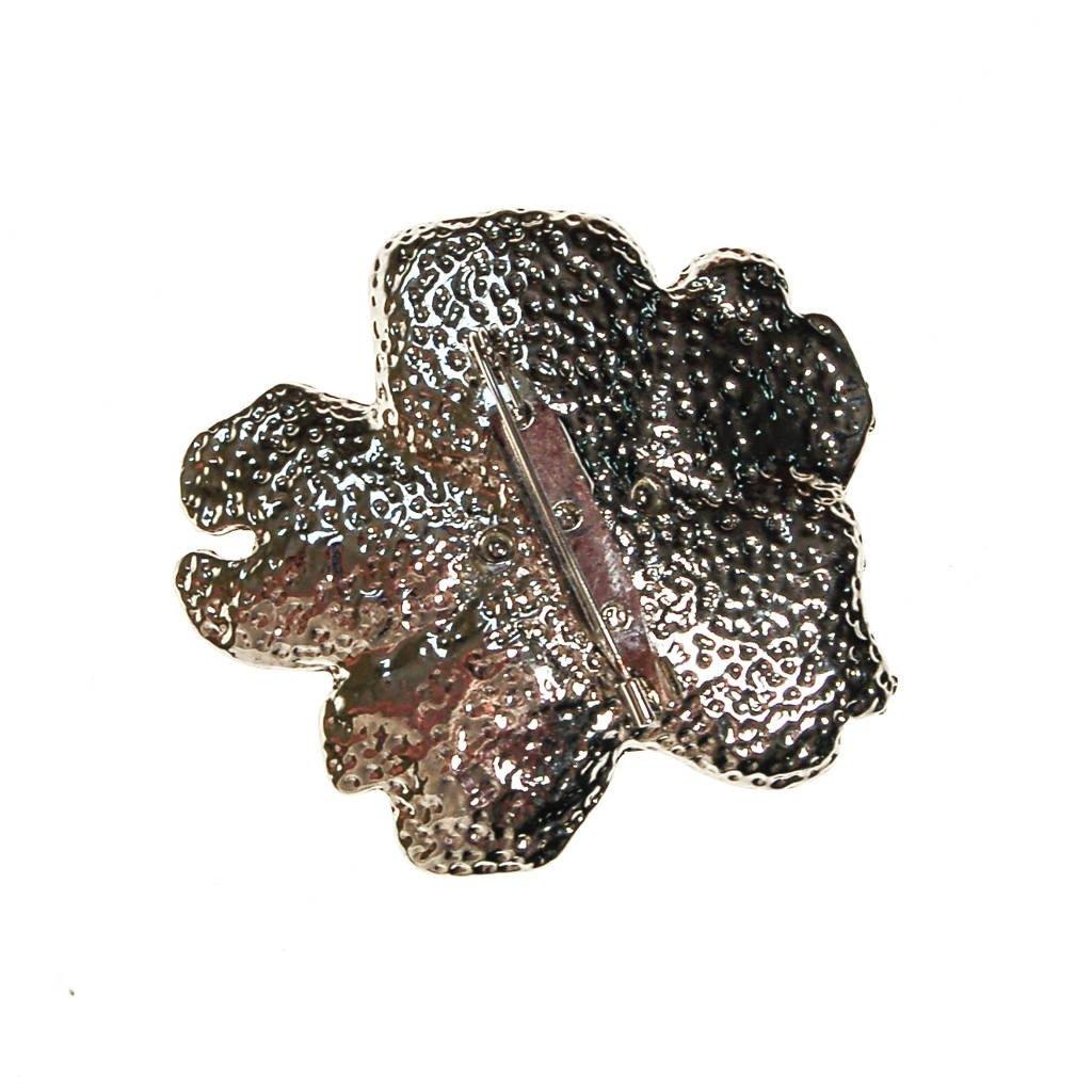 White and Silver Rose Brooch Pin by Unsigned Beauty - Vintage Meet Modern Vintage Jewelry - Chicago, Illinois - #oldhollywoodglamour #vintagemeetmodern #designervintage #jewelrybox #antiquejewelry #vintagejewelry