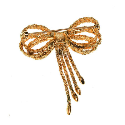 Gold Bow Brooch by Unsigned Beauty - Vintage Meet Modern Vintage Jewelry - Chicago, Illinois - #oldhollywoodglamour #vintagemeetmodern #designervintage #jewelrybox #antiquejewelry #vintagejewelry
