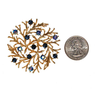 Lisner Shades of Blue Rhinestone Brooch by Lisner - Vintage Meet Modern Vintage Jewelry - Chicago, Illinois - #oldhollywoodglamour #vintagemeetmodern #designervintage #jewelrybox #antiquejewelry #vintagejewelry