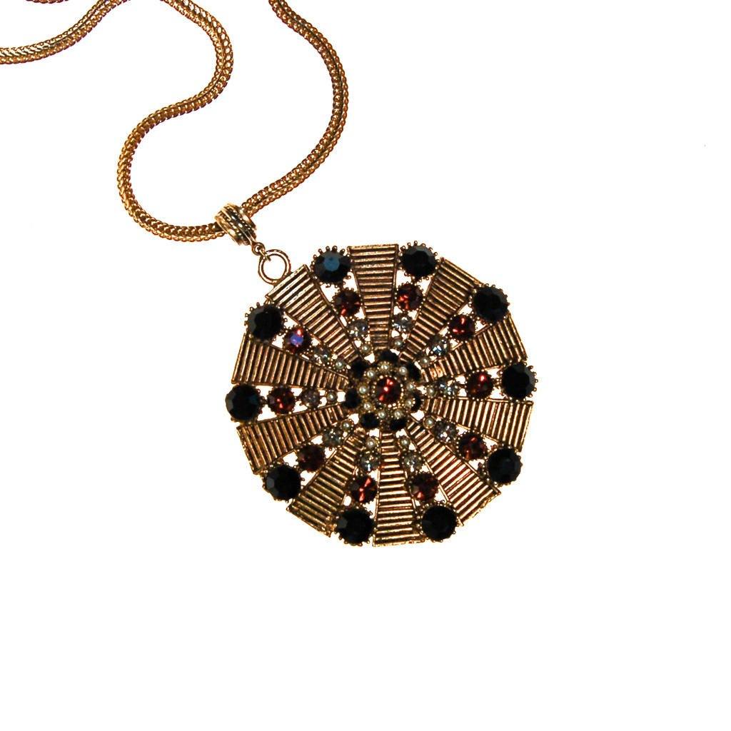 Rare Hollycraft Medallion Statement Necklace by Hollycraft - Vintage Meet Modern Vintage Jewelry - Chicago, Illinois - #oldhollywoodglamour #vintagemeetmodern #designervintage #jewelrybox #antiquejewelry #vintagejewelry