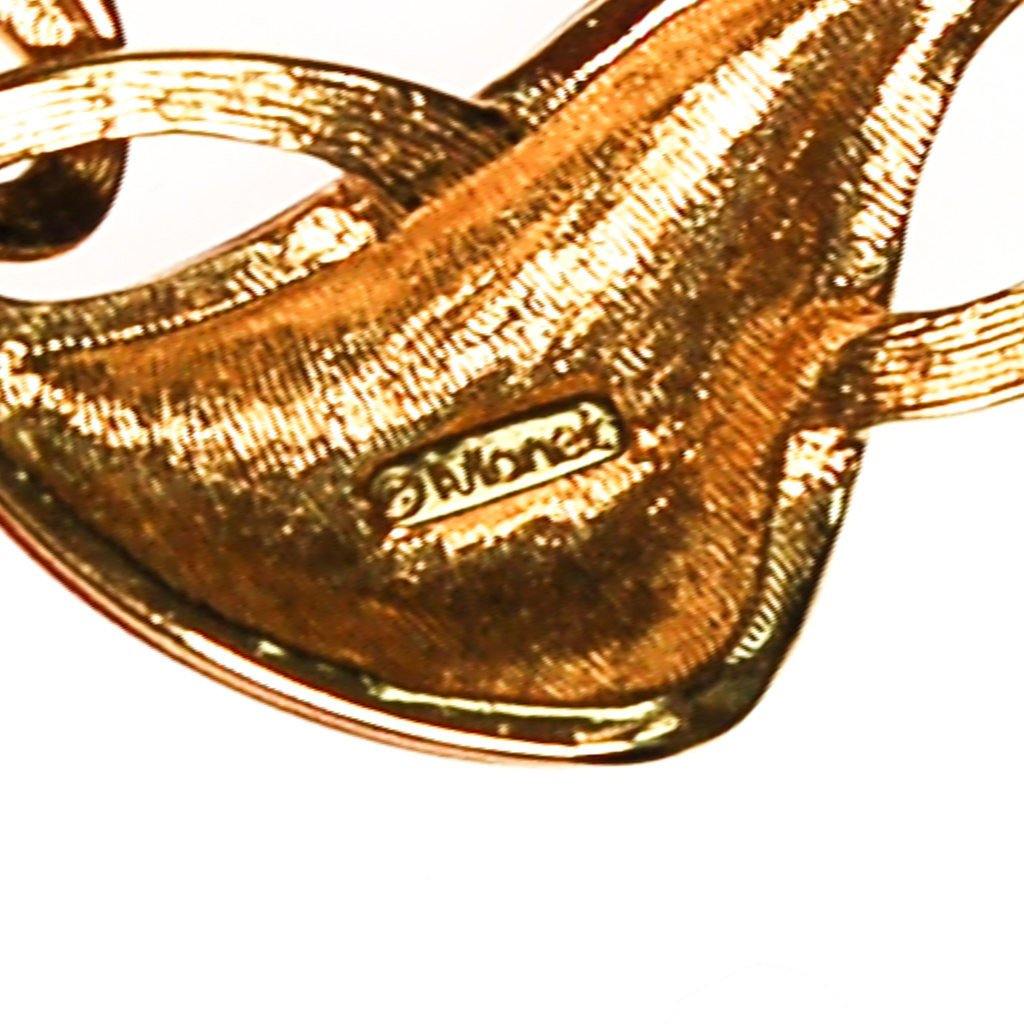 Monet Red Enamel and Gold Chain Link Necklace by Monet - Vintage Meet Modern Vintage Jewelry - Chicago, Illinois - #oldhollywoodglamour #vintagemeetmodern #designervintage #jewelrybox #antiquejewelry #vintagejewelry