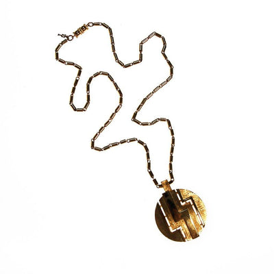 Crown Trifari Gold Medallion Necklace by Trifari - Vintage Meet Modern Vintage Jewelry - Chicago, Illinois - #oldhollywoodglamour #vintagemeetmodern #designervintage #jewelrybox #antiquejewelry #vintagejewelry