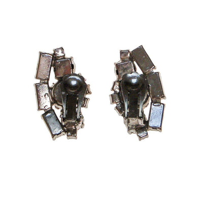 Art Deco  Diamante Rhinestone Earrings set in Silver Tone by Art Deco - Vintage Meet Modern Vintage Jewelry - Chicago, Illinois - #oldhollywoodglamour #vintagemeetmodern #designervintage #jewelrybox #antiquejewelry #vintagejewelry