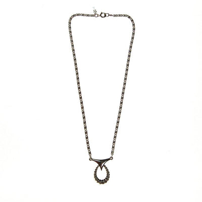 Crown Trifari Modernist Silver Pendant Necklace by Crown Trifari - Vintage Meet Modern Vintage Jewelry - Chicago, Illinois - #oldhollywoodglamour #vintagemeetmodern #designervintage #jewelrybox #antiquejewelry #vintagejewelry