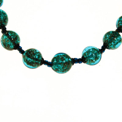 Aqua Aventurine Glass Bead Necklace by unsigned - Vintage Meet Modern Vintage Jewelry - Chicago, Illinois - #oldhollywoodglamour #vintagemeetmodern #designervintage #jewelrybox #antiquejewelry #vintagejewelry