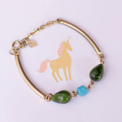 Vintage Sarah Coventry Bracelet with Turquoise Blue, and Green Beads by Sarah Coventry - Vintage Meet Modern Vintage Jewelry - Chicago, Illinois - #oldhollywoodglamour #vintagemeetmodern #designervintage #jewelrybox #antiquejewelry #vintagejewelry