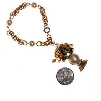 Pearl and Gold Filigree Lantern Charm Bracelet by 1960s - Vintage Meet Modern Vintage Jewelry - Chicago, Illinois - #oldhollywoodglamour #vintagemeetmodern #designervintage #jewelrybox #antiquejewelry #vintagejewelry